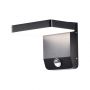 VT-11020S 17W LED WALL LIGHT WITH SENSOR 4000K BLACK BODY SQUARE IP65