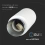 VT-865 GU10 GYPSUM - SURFACE METAL WITH CHROME BOTTOM