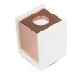 VT-860 GU10 SQUARE METAL & GYPSUM SURFACE FITTING WITH MATT ROSE GOLD BOTTOM