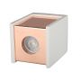 VT-860 GU10 SQUARE METAL & GYPSUM SURFACE FITTING WITH MATT ROSE GOLD BOTTOM