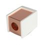 VT-860 GU10 SQUARE METAL & GYPSUM SURFACE FITTING WITH MATT ROSE GOLD BOTTOM