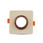 VT-862 GU10 GYPSUM METAL - OFF WHITE WITH MATT ROSE GOLD BOTTOM-SQUARE