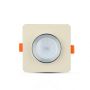 VT-862 GU10 OFF WHITE CONCRETE (RECESSED) FITTING WITH CHROME BOTTOM -SQUARE