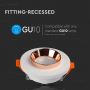 VT-862 GU10 WHITE PLASTER (RECESSED) WITH MATT ROSE GOLD BOTTOM-ROUND