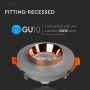 VT-862 GU10 GREY CONCRETE (RECESSED) WITH MATT ROSE GOLD BOTTOM-ROUND