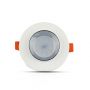 VT-862 GU10 GYPSUM & METAL FITTING (RECESSED) - WHITE WITH CHROME BOTTOM-ROUND