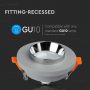 VT-862 GU10 GYPSUM & METAL - GREY CONCRETE WITH CHROME BOTTOM-ROUND