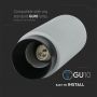 VT-865 GU10 GREY CONCRETE - GYPSUM SURFACE METAL WITH GUN BLACK BOTTOM