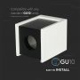 VT-860 GU10 GYPSUM & METAL - SQUARE - GUN BLACK BOTTOM