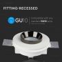 VT-866 GU10 WHITE GYPSUM (RECESSED) WITH BLACK METAL-ROUND