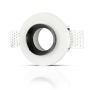 VT-866 GU10 WHITE GYPSUM (RECESSED) WITH BLACK METAL-ROUND