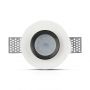 VT-866 GU10 WHITE GYPSUM (RECESSED) WITH BLACK METAL-ROUND