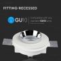 VT-866 GU10 WHITE GYPSUM (RECESSED) WITH CHROME METAL -ROUND