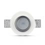 VT-866 GU10 WHITE GYPSUM (RECESSED) WITH CHROME METAL -ROUND