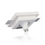 VT-866 GU10 WHITE GYPSUM (RECESSED) WITH BLACK METAL-SQUARE