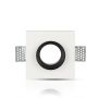 VT-866 GU10 WHITE GYPSUM (RECESSED) WITH CHROME METAL -SQUARE