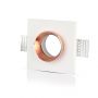 VT-866 GU10 WHITE GYPSUM (RECESSED) WITH MATT ROSE GOLD METAL -SQUARE