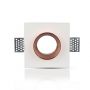 VT-866 GU10 WHITE GYPSUM (RECESSED) WITH MATT ROSE GOLD METAL -SQUARE