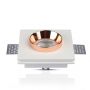 VT-866 GU10 WHITE GYPSUM (RECESSED) WITH MATT ROSE GOLD METAL -SQUARE