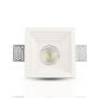 VT-867 GU10 GYPSUM FITTING (RECESSED) WHITE-SQUARE