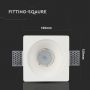 VT-867 GU10 GYPSUM RECESSED FITTING-WHITE-ROUND