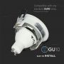 VT-872 GU10 FITTING ROUND-WHITE+CHROME