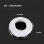 VT-874 GU10 FITTING ROUND-WHITE+BLACK