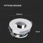 VT-874 GU10 FITTING ROUND-WHITE+CHROME