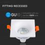 VT-876 GU10 FITTING SQUARE-WHITE