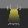 VT-8101 MOUNTING KIT WITH DIFFUSER FOR LED STRIP RECESSED 2000x61.5x14MM SILVER
