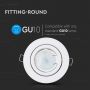 VT-7227 GU10 FITTING ROUND-WHITE