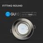 VT-7227 GU10 FITTING ROUND-SATIN NICKLE