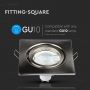 VT-7227 GU10 FITTING SQUARE-SATIN NICKLE