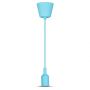 VT-7228 E27 SILICONE PENDANT HOLDER-LIGHT BLUE