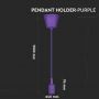 VT-7228 E27 SILICONE PENDANT HOLDER-PURPLE