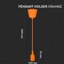 VT-7228 E27 SILICONE PENDANT HOLDER-ORANGE