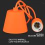 VT-7228 E27 SILICONE PENDANT HOLDER-ORANGE