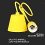 VT-7228 E27 SILICONE PENDANT HOLDER-YELLOW