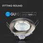 VT-779 GU10 FITTING ROUND SATIN NICKLE