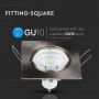 VT-779 GU10 FITTING SQUARE SATIN NICKLE