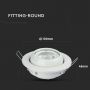 VT-780 GU10 FITTING CHANGING ANGLE ROUND WHITE