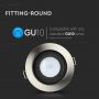 VT-781 GU10 FITTING ROUND SATIN NICKLE