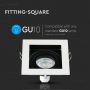 VT-781 GU10 FITTING SQUARE WHITE