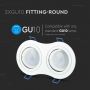 VT-783 2xGU10 FITTING ROUND WHITE