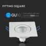 VT-782 GU10 FITTING SQUARE WHITE