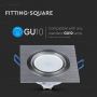 VT-782 GU10 FITTING SQUARE ALUMINUM BRUSH