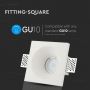 VT-776 GU10 FITTING SQUARE- WHITE