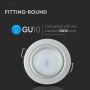 VT-774 GU10 FITTING ROUND- METALLIC GREY