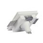 VT-765 GU10 GYPSUM FITTING SQUARE-WHITE