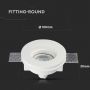 VT-771 GU10 GYPSUM FITTING ROUND-WHITE